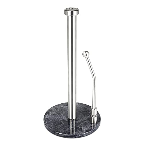 Jiallo Stainless Steel Paper Towel Holder with Heavy Glass Base in Chrome
